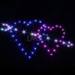 3m sq 180Bulbs Arrow Dual Heart (A) LED Kite